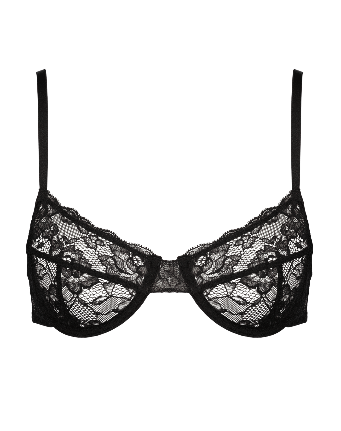 Soutien-gorge avec armatures en dentelle noire pour les petites poitrines