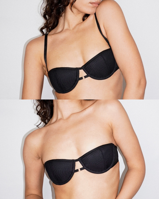 Balconnet coques Clara | Noir