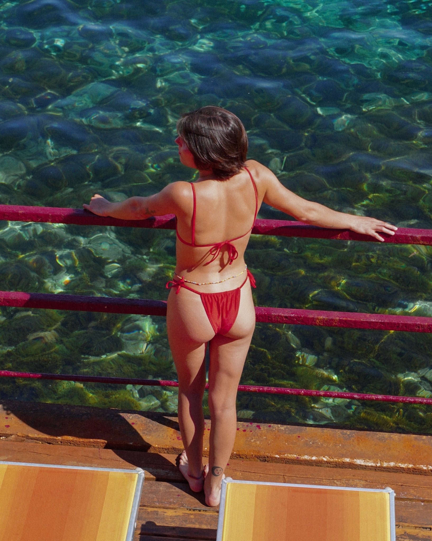 Corbeille maillot Olivia | Rouge - Double A Paris
