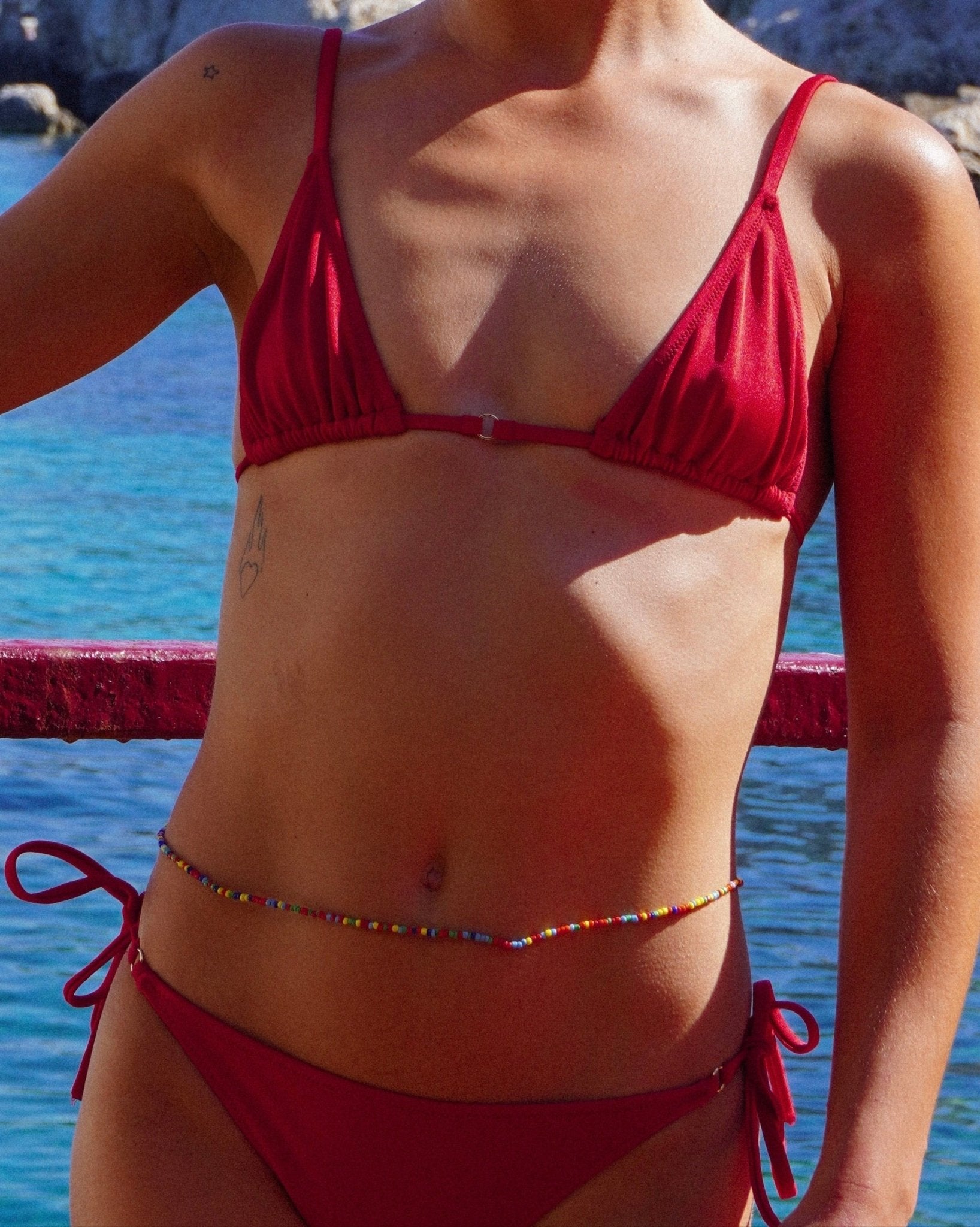 Triangle maillot Olivia | Rouge - Double A Paris