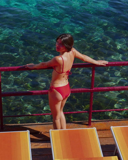 Triangle maillot Olivia | Rouge - Double A Paris